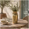Antikgold Metall Vase im Sack-Design mit Seil 14 cm Produktbild-Vorschau 1