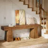 Banc en bois massif, banc d'entrée de style rustique en Voir les images du produit 13