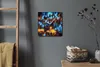 Coloray Uhr auf Leinwand 30x30 cm Wand Uhr Dekoration Produktbild-Vorschau 4