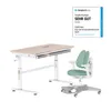 HOKO Kinderschreibtisch-Set höhenverstellbar, Holzoptik Produktbild-Vorschau 1