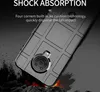 A close-up of a phone case with text describing its shock absorption features. Produktbild-Vorschau