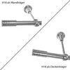 Gardinenstange Set Edelstahl Look Metall Ø 19mm zur Produktbild-Vorschau 2