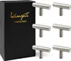 6x Möbelknöpfe Silber Schrankknopf Edelstahl Möbelgriff Produktbild-Vorschau 1
