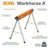 Bora Arbeitsböcke klappbar mit Stahlrahmen, 1225 kg Produktbild-Vorschau 6