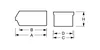 A diagram showing the dimensions of a storage bin. Anteprima dell’immagine prodotto