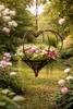 Herz-Hängedekoration aus Metall – Gartenkorb, 40 cm, Braun Produktbild-Vorschau 4