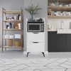 Dizajnová skrinka na mikrovlnku CORGI biela / retro šedá Náhľad obrázku produktu 1