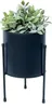 DanDiBo Sgabello per fiori con vaso in metallo nero 32 cm Anteprima dell’immagine prodotto 6