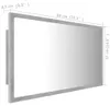 vidaXL LED koupelnové zrcadlo Concrete Grey 80x8,5x37 cm Náhled obrázku produktu 5