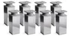 8er Set sossai moderne Möbelfüße in Chrom 60mm Produktbild-Vorschau 1