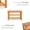 Stojan na boty 70 x 28 x 45 cm z bambusu a lavice Náhled obrázku produktu 7