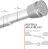 Bomoe Asta per tenda da doccia senza foratura 115-200 cm Anteprima dell’immagine prodotto 5