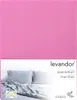 A pink fitted sheet is shown folded at the top, with a folded gray fitted sheet and pillowcases at the bottom. Produktbild-Vorschau