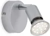 LED Spot Wandleuchte schwenkbar 1xGU10 3000K Ø8cm 3W Titan Produktbild-Vorschau 1