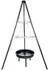 GOTEL Griglia e focolare da giardino 2 in 1 su treppiede, Anteprima dell’immagine prodotto 2