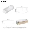 Diagrams and dimensions of a white sink. Produktbild-Vorschau