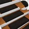vidaXL Tappetini per gradini, 15 pezzi, 65x21x4 cm, neri, Anteprima dell’immagine prodotto 2