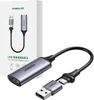 A Ugreen video capture card and its packaging are shown against a white background. Náhled obrázku produktu