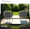 Ensemble de chaises VALEIRAS effet corde tressée - Lot de 4 Voir les images du produit 4