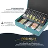 Geldkassette met afsluiting en muntenteller, model HMF Productafbeelding-voorbeeld 2