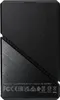 The back of a black external SSD drive. Voir les images du produit