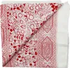 Baumwolltuch Indisches Muster 1 weiß Blumen rot Produktbild-Vorschau 4