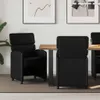 vidaXL Esszimmerstühle mit Rollen 2 pcs Schwarz 58 x 65 x Produktbild-Vorschau 2