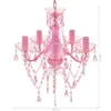 vidaXL Lampadario 5 lampadine rosa Anteprima dell’immagine prodotto 7