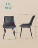 Two views of a dark gray chair with dimensions and weight capacity indicated. Produktbild-Vorschau