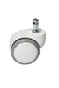 A white, gray, and silver caster wheel. Produktbild-Vorschau
