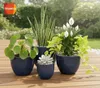 Vaso da fiori in Vetroceramica Eggpot blu scuro-grigio Anteprima dell’immagine prodotto 6