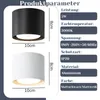ZMH 2ER LED Deckenspot Aufbaustrahler Rund Schwarz Aufbau Produktbild-Vorschau 2