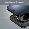 A close-up marketing image showing a phone case with raised lips for screen and camera protection. Náhled obrázku produktu