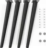 4x sossai Holzfüße Schwarzmatt - schräge Ausführung 45cm Produktbild-Vorschau 1