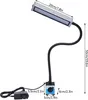 A CNC machine LED work light with a flexible gooseneck and magnetic base, shown with dimensions. Podgląd zdjęcia produktu