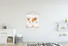 MuchoWow® Textilposter Karte - Gold - Welt 60x60 cm mit Produktbild-Vorschau 2