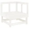 Design Möbel 3-tlg. Garten-Lounge-Set Weiß Massivholz Produktbild-Vorschau 5