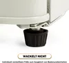 A close-up of the adjustable foot of a refrigerator. Produktbild-Vorschau