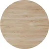 A round wooden tabletop with a light oak wood grain pattern. Voir les images du produit