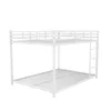 A white metal bunk bed frame against a white background. Anteprima dell’immagine prodotto