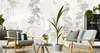 Muralo Vlies Fototapete Für Wohnzimmer BLUMEN Blätter Beton Produktbild-Vorschau 5