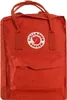A front view of an orange backpack. Produktbild-Vorschau