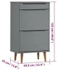 vidaXL Skriňa na topánky MOLDE Grey 59,5x35x103 cm Masívne Náhľad obrázku produktu 8