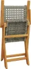 vidaXL 3-tlg. Bistro-Set Grau Poly Rattan und Massivholz Produktbild-Vorschau 7