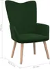 vidaXL Poltrona relax con sgabello in velluto verde scuro Anteprima dell’immagine prodotto 7