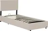 Polsterbett 'Juva' Cord mit Lattenrost 90x200 cm Beige Produktbild-Vorschau 5