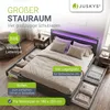 Juskys Polsterbett Lyon 180 x 200 cm grau – Bettgestell mit Produktbild-Vorschau 2