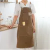 Canvas Kochschürze, Kreuz zurück Heavy Duty Arbeit Schürze Produktbild-Vorschau 4