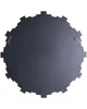 The back of a round mirror with a decorative, gear-like edge is shown against a white background. Two mounting brackets are visible on the back. Náhľad obrázku produktu