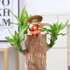 Brazilská dřevěná dekorace - malý mnich ve slaměném Náhled obrázku produktu 4